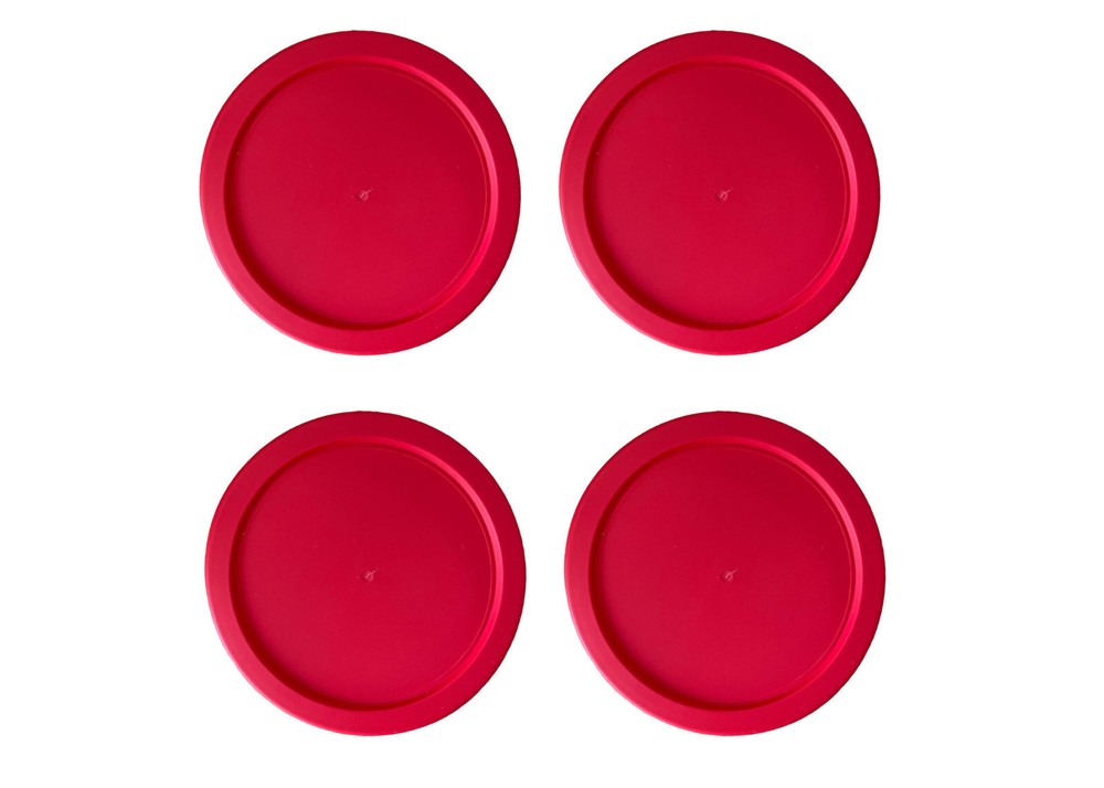 4 Replacement Lids Covers for Pyrex 2-Cup Glass Containers, 5-Inch 7200-PC RED