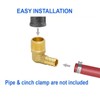 5pcs 1/2" PEX x 3/4" Male NPT Threaded 90 Degree Elbow Brass Crimp Fittings gallery