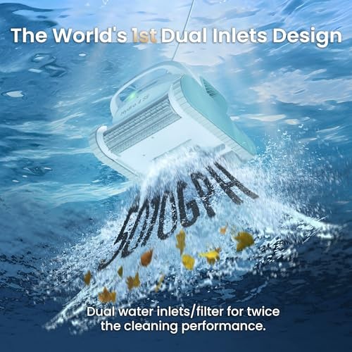 Hydro 4SE Robotic Pool Cleaner, Wired Automatic Pool Vacuum with Wall & GREEN gallery