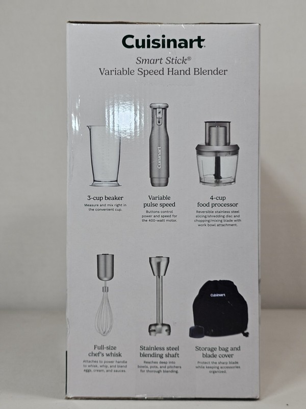 Cuisinart Smart Stick Variable Speed Hand Blender Food Processor HB-400pc Sealed gallery