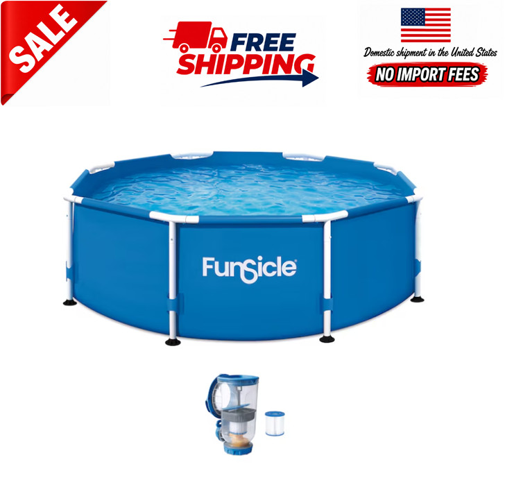 Funsicle 8' x 30" Outdoor Activity Round Frame Above Ground Swimming Pool Set gallery