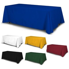 Solid Color Trade Show Table Throws 4 Sides Expo 6/8 Ft Black Blue Red White