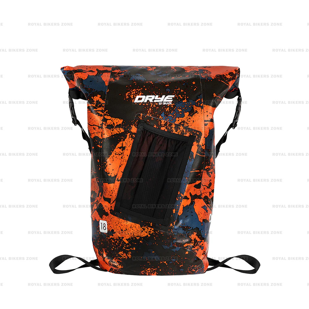 "Red Camo Carp Waterproof Roll Top Laptop Backpack" 2