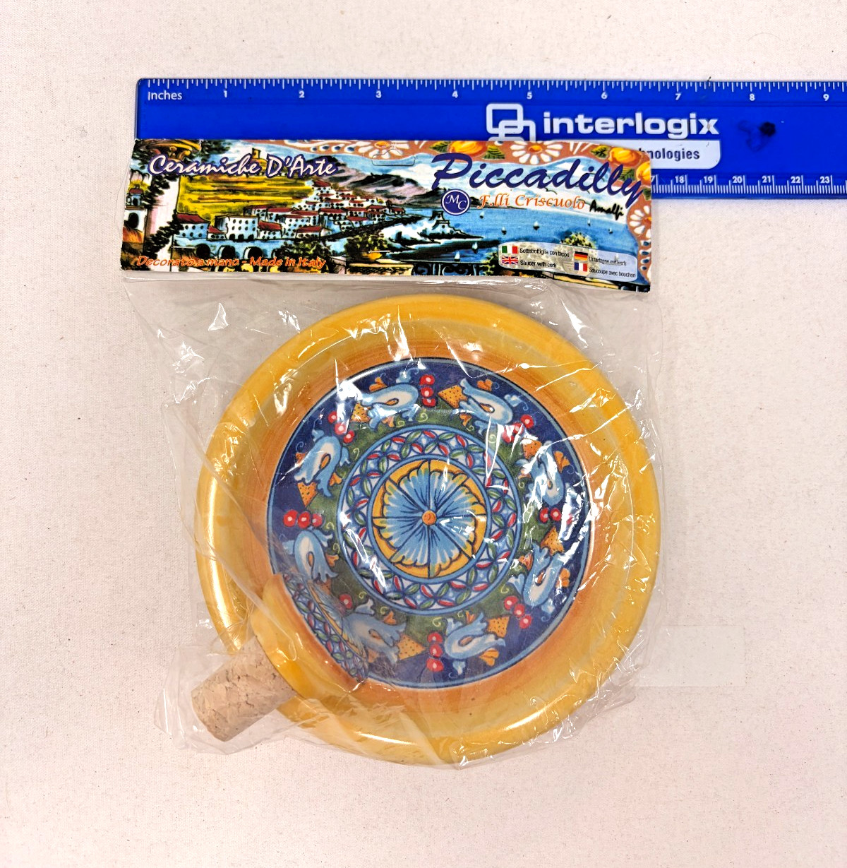 DO NOT POST YET-Ceramiche d’Arte Italy WINE COASTER & CERAMIC STOPPER gallery