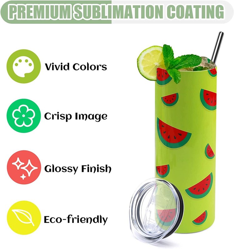 HTVRONT 4/8/12/16 Pack Straight Sublimation Tumblers Bulk Blank 20oz Stainless gallery