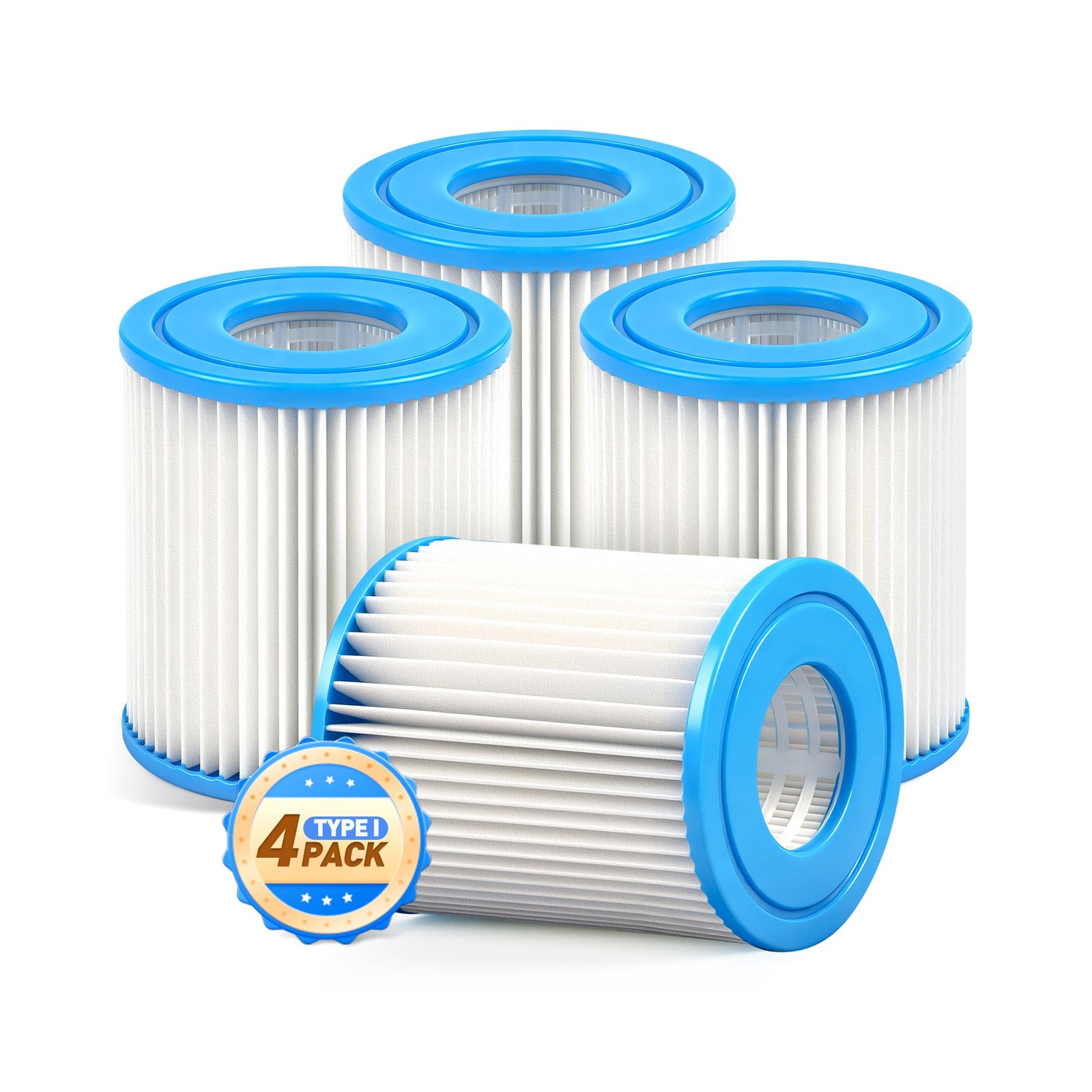 4 Pack Type I Pool Filter Cartridge Fits 300 330GPH Pump Reusable Replacement gallery