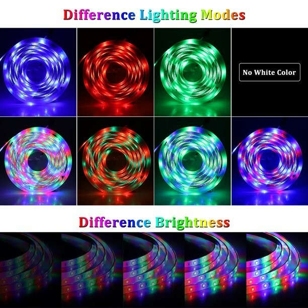  EEEkit 16.4ft 300 LED 3528SMD LED Strip Lights, Multi-Color Changing LED Rope gallery