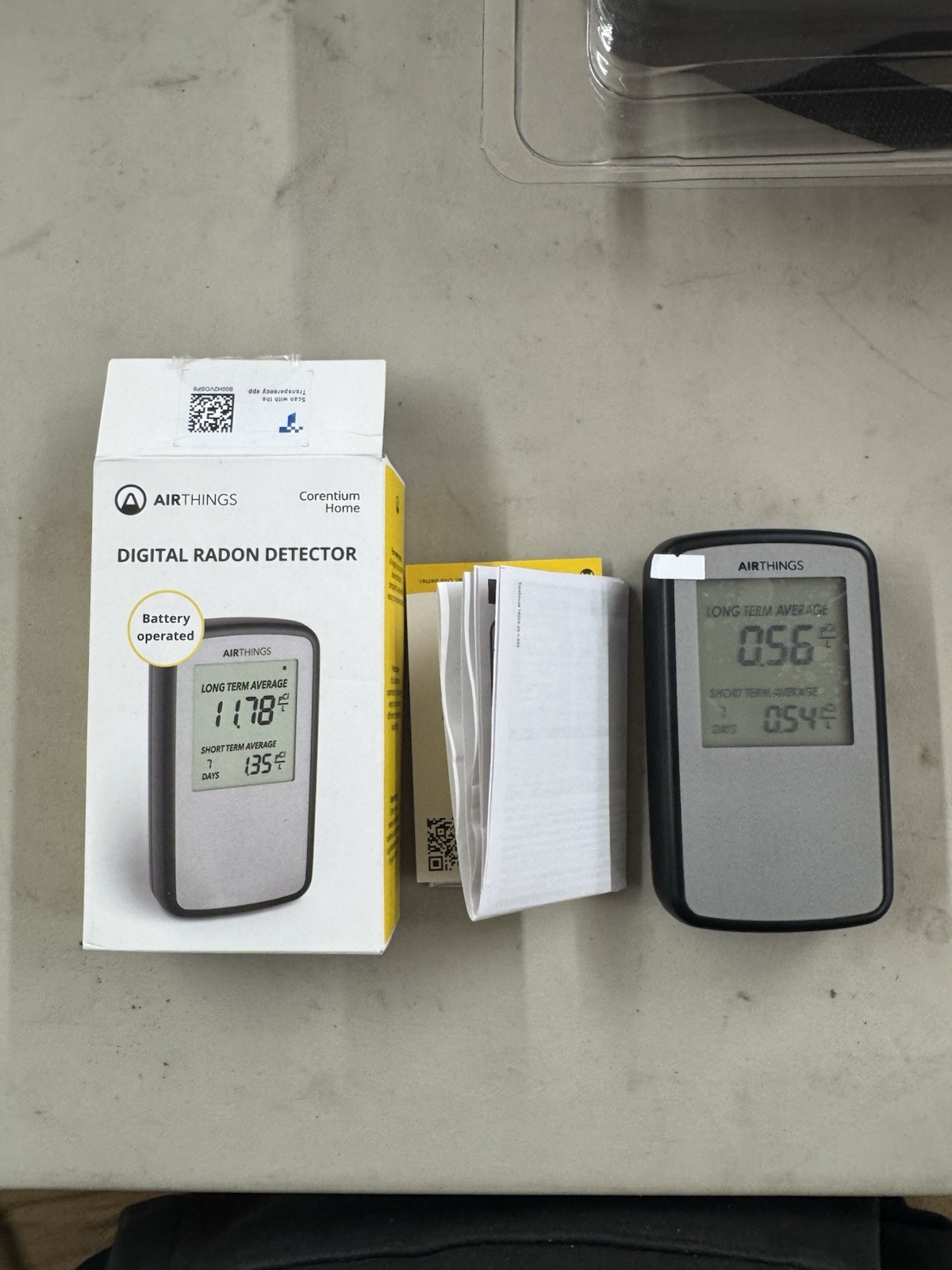Airthings Corentium Home Digital Radon Gas Detector - TESTED & WORKING gallery