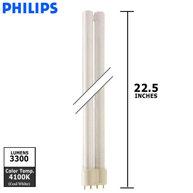 Philips 40w Single Tube 4-Pin 2G11 4100K Fluorescent Light Bulb gallery