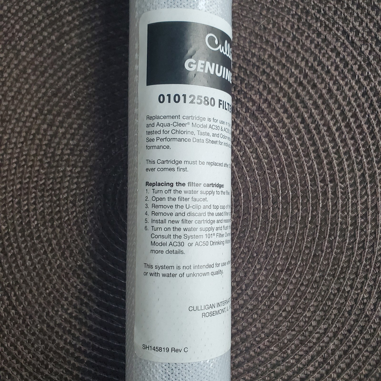 Culligan 01012580 Filter Cartridge Under Sink System 101 AquaCleer Brita Maxtra+ gallery