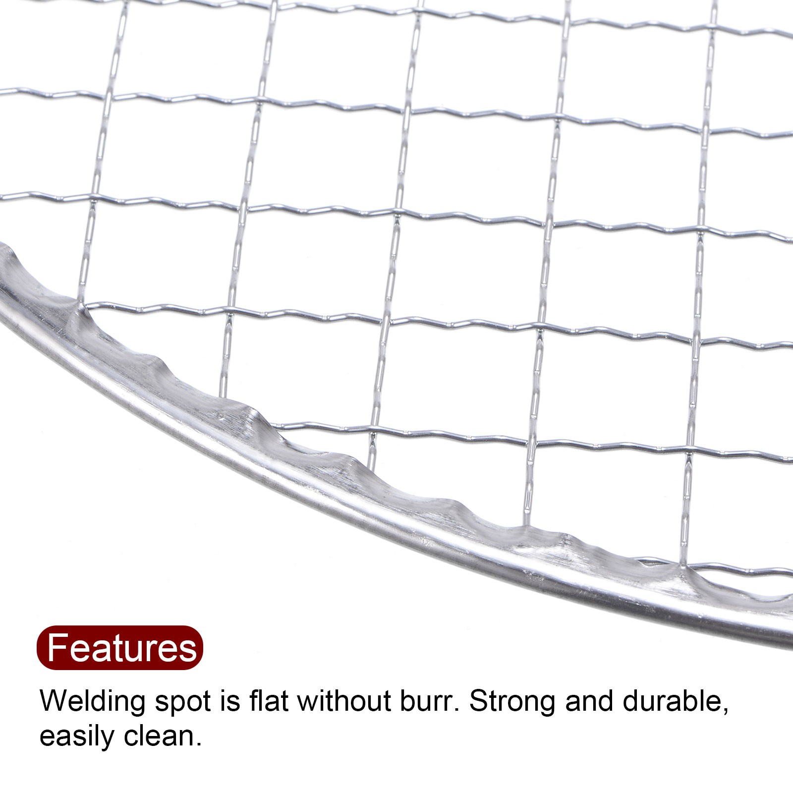 5pcs Round BBQ Grill Net 6.5" Dia Galvanized Iron Barbecue Mesh Mat for Baking gallery
