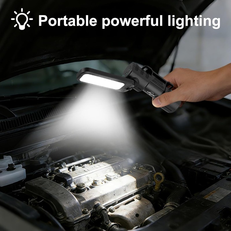 Rechargeable 5000LM Magnetic Work Light,180° Rotate Mechanic Work Light for C... gallery
