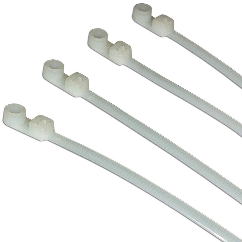 Mounting Head Cable Ties - Screw, Nail, - Size & Color Options - Electriduct gallery