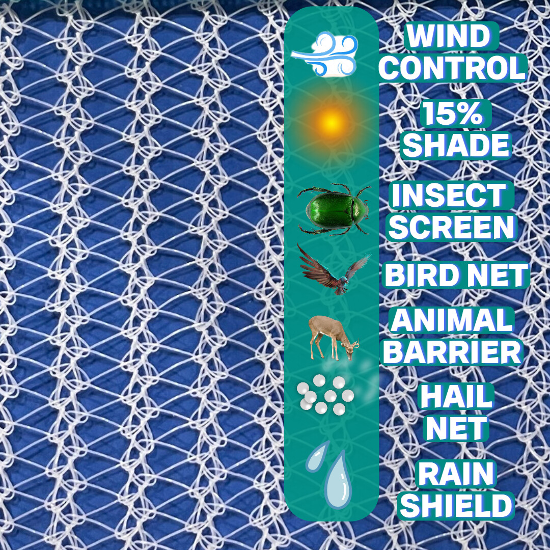15% Universal Netting Protect from Birds, Hail, Sun & Large Insects-Free Shippin gallery
