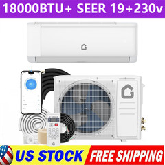 🚩18,000 BTU 230V Mini-Split Air Conditioner & Heat Pump 19 SEER Inverter Ductle