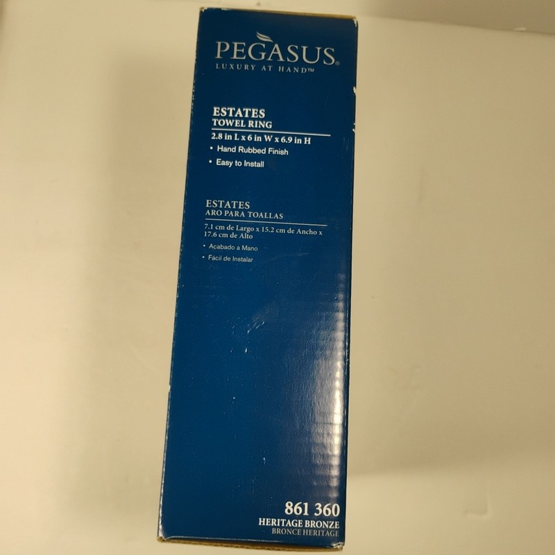 Pegasus Estates Towel Ring Heritage Bronze 861 360 Hand Rubbed Finish NEW gallery