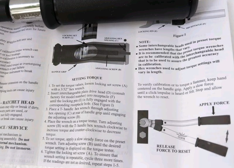 Hank Thorn / Belknap Interchangeable Torque Wrench VB-10ST-I 7 To 25 Ft. Lb. USA gallery