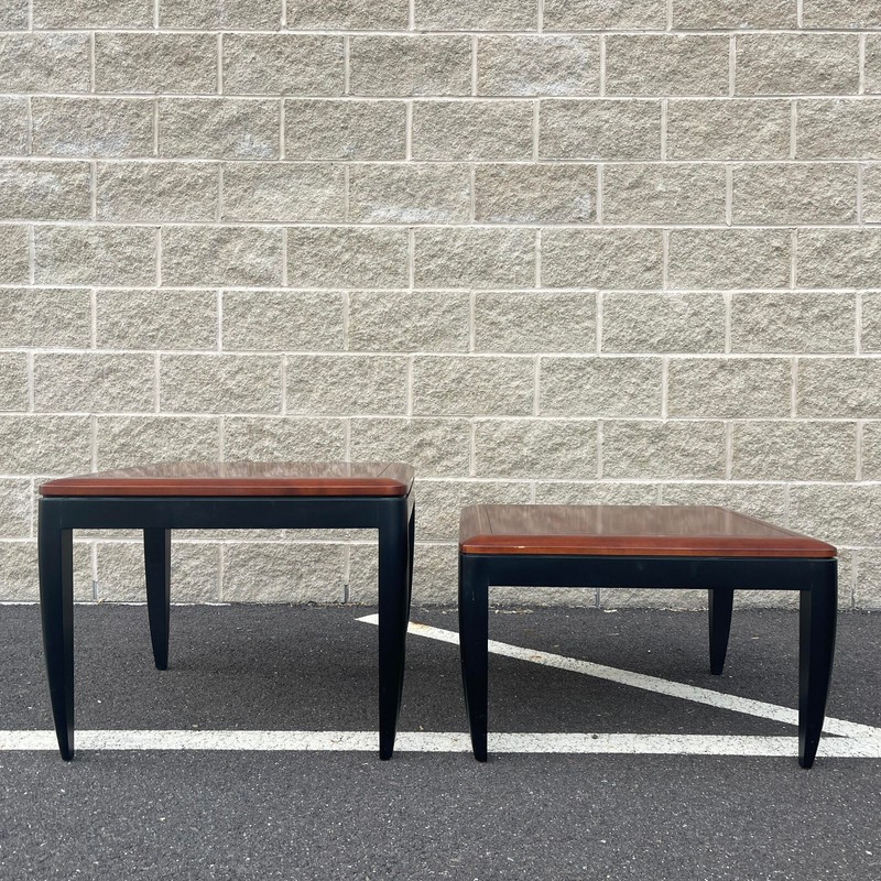 David Edward 21st Century Modern Ebonized & Cherry Side Tables - 2 Pieces gallery