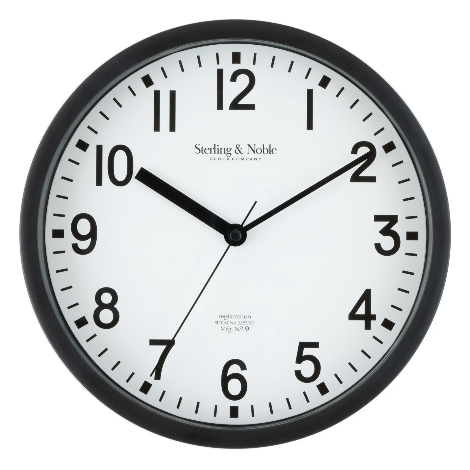 Mainstays Basic Indoor 8.78" Black Analog Round Modern Wall Clock gallery