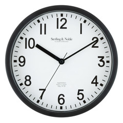 Mainstays Basic Indoor 8.78″ Black Analog Round Modern Wall Clock