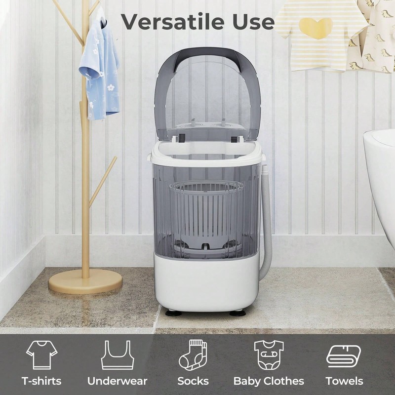 Portable Washing Machine 5.5lb Mini Washer Spin Dryer Dorm RV Apartment Blue gallery