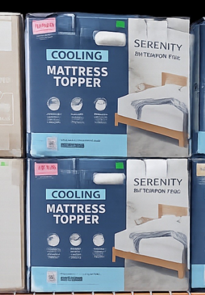Serenity Tempur-Pedic Cooling Memory Foam Mattress Topper Queen Open Box gallery