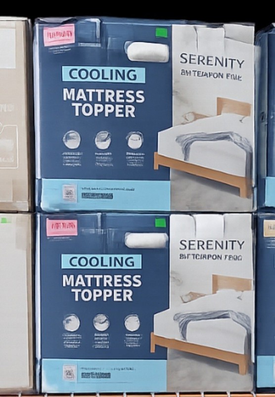 Serenity Tempur-Pedic Cooling Memory Foam Mattress Topper Queen Open Box gallery
