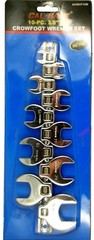 10pc CAL-HAWK 3/8″ DRIVE FULLY POLISHED CROWFOOT RATCHET WRENCH METRIC ACWCF10M
