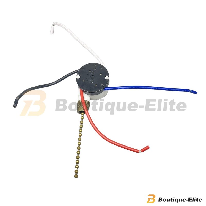Ceiling Fan Switch for Zing Ear ZE-208s E89885 3-Speed 4-Wire Pull Chain Light gallery