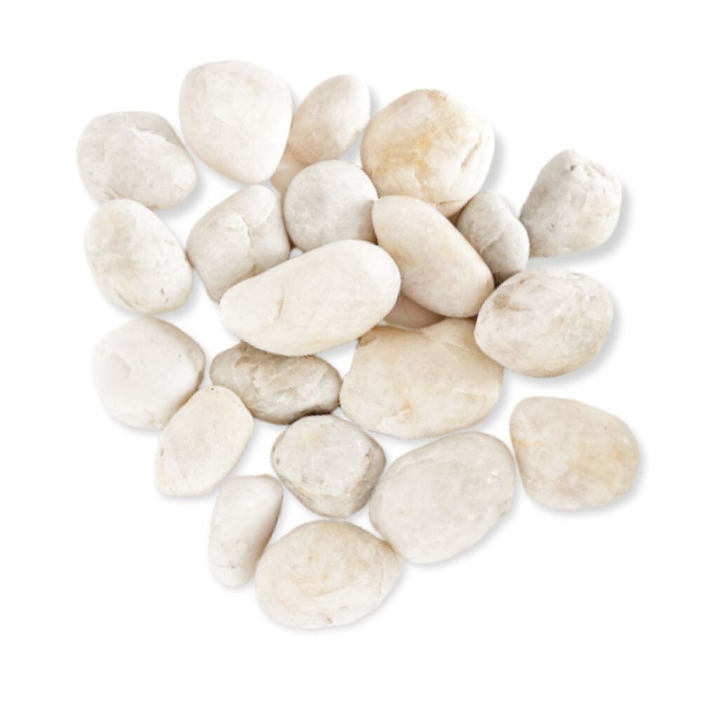 5 lb Decorative White River Rocks Pebbles for Plants Aquarium Stones (1-3") gallery