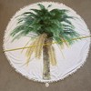 Round Palm Tree Fringed Beach Towel, 60-inch Diameter, NEW WITH TAGS gallery