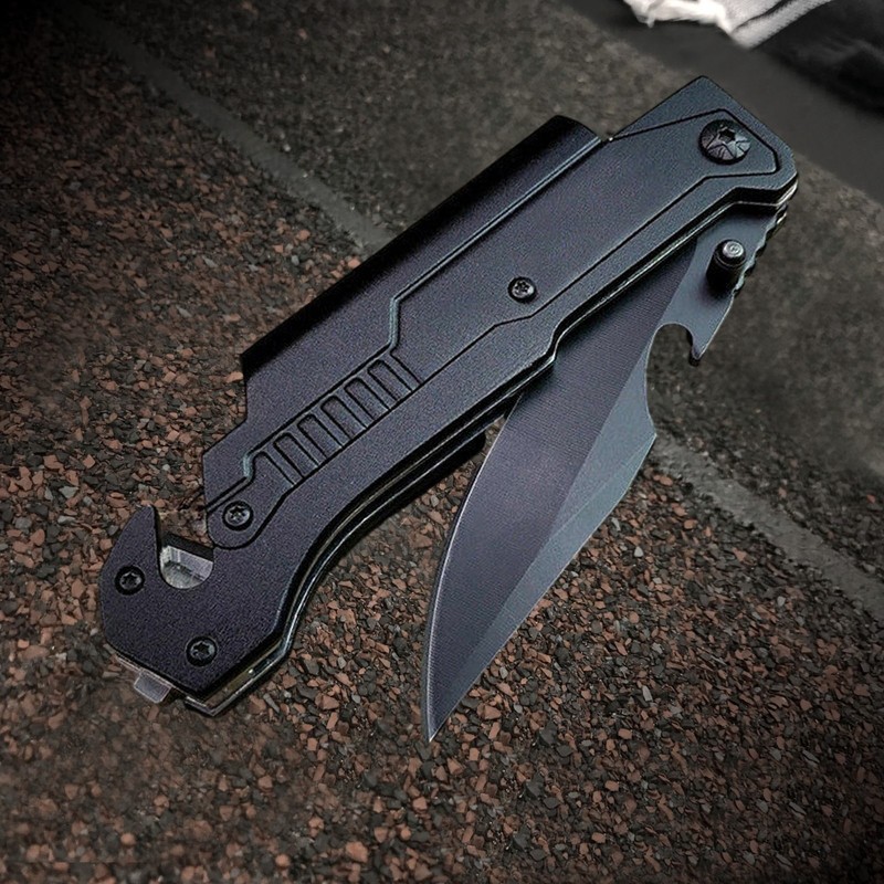 Black EDC Assisted LED Multifunction Open Pocket Knife Survival MULTI TOOL Gift gallery