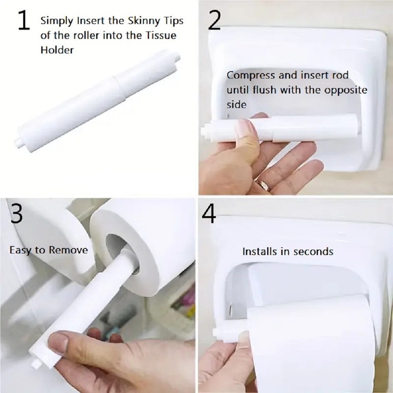 2-Pack Toilet Paper Roller – Spring Loaded, Universal Fit, Easy Installation gallery