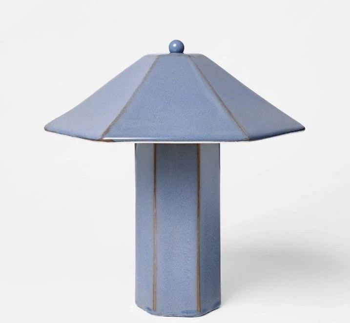 Threshold designed with Studio McGee Ceramic Table Lamp Blue NEW SHIPS TODAY gallery