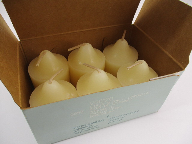 Partylite V0612 Citrus Bloom/Citronella Scent Votive Candles Bell Top New in Box gallery