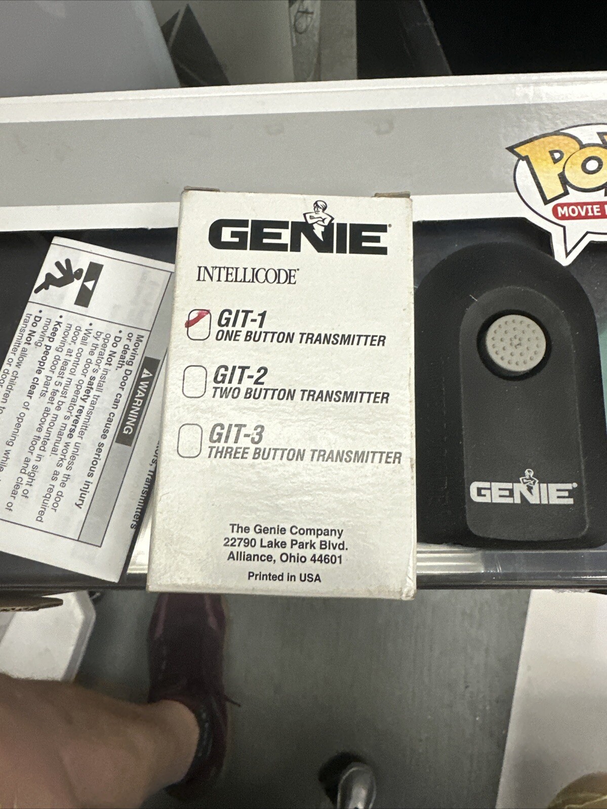 Genie GPT90-1 Button Transmitter Remote Garage Door Opener Programmable gallery