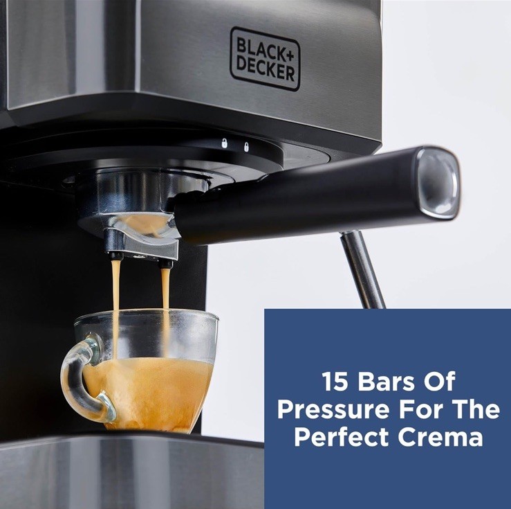 BLACK+DECKER Semi Automatic Espresso Machine 15 Bar gallery