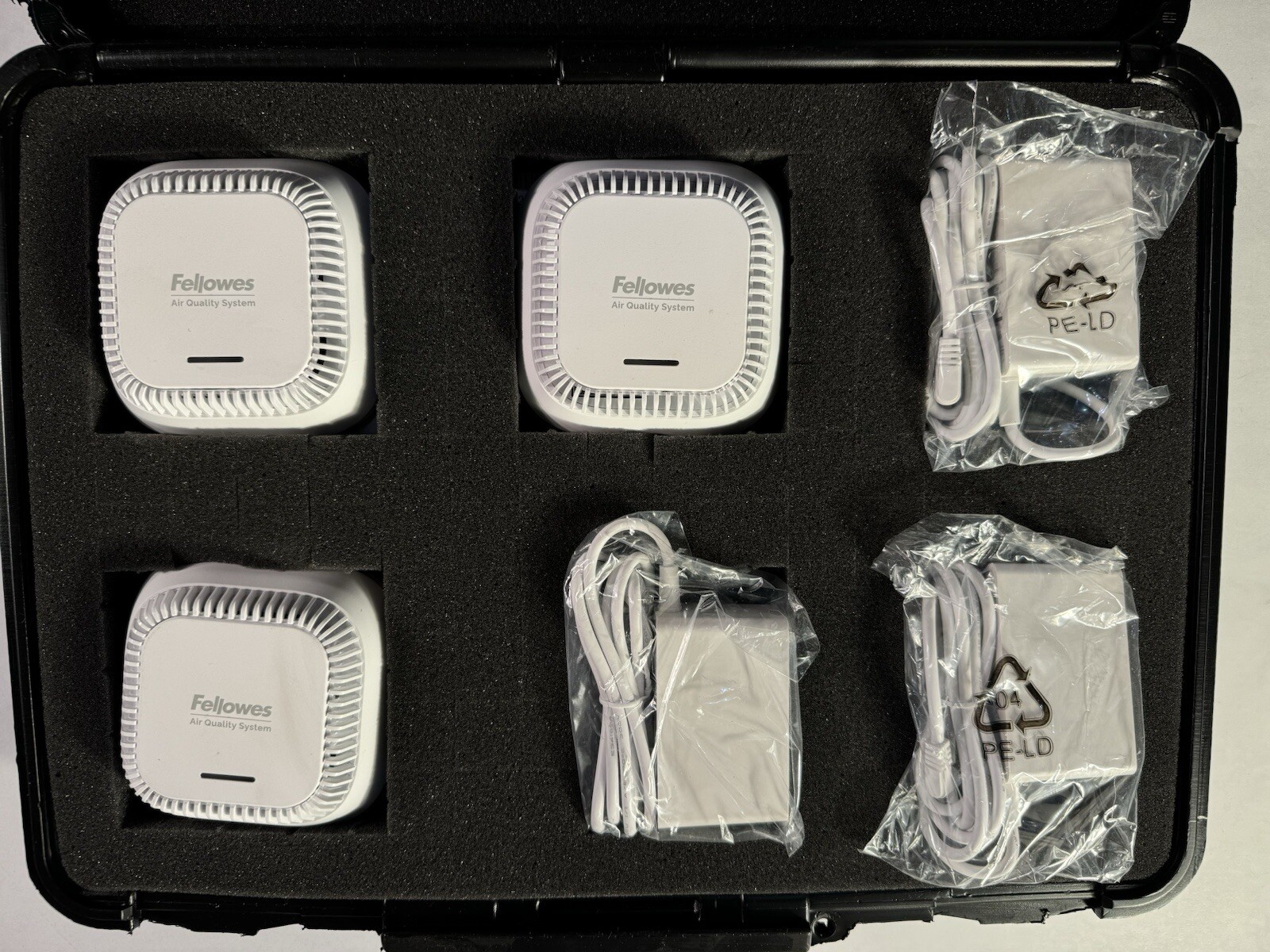 Set Of 3 Fellowes Array Signal Smart Air Quality System Monitor White (5885401) gallery