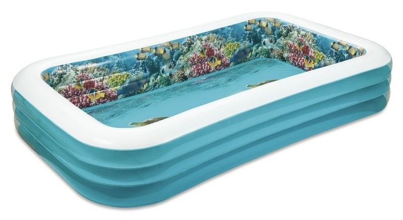 Summer Waves 3D Action Inflatable Pool 6'3"x3'6"x18" 110 Gal with 3D Goggles gallery