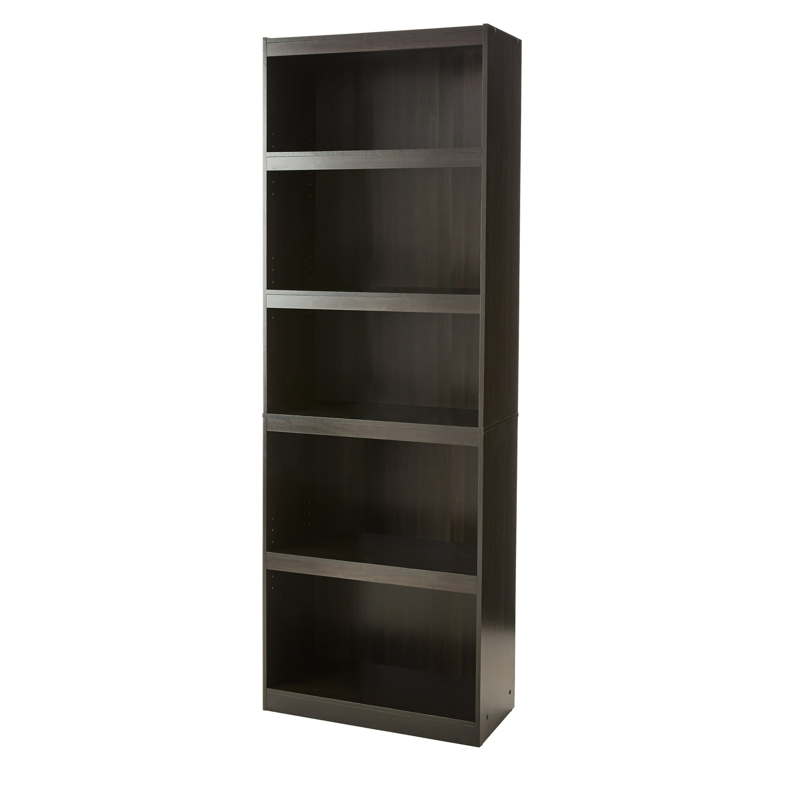 Framed 5-Shelf Bookcase 71" Tall Adjustable Wood Storage Shelving Wide Bookshelf gallery