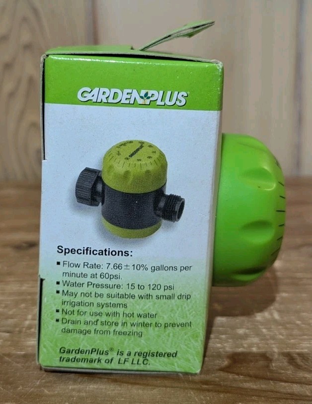 GardenPlus Mechanical Outdoor Water Timer #97758 Timed Or Manual 2 Hours NIB gallery