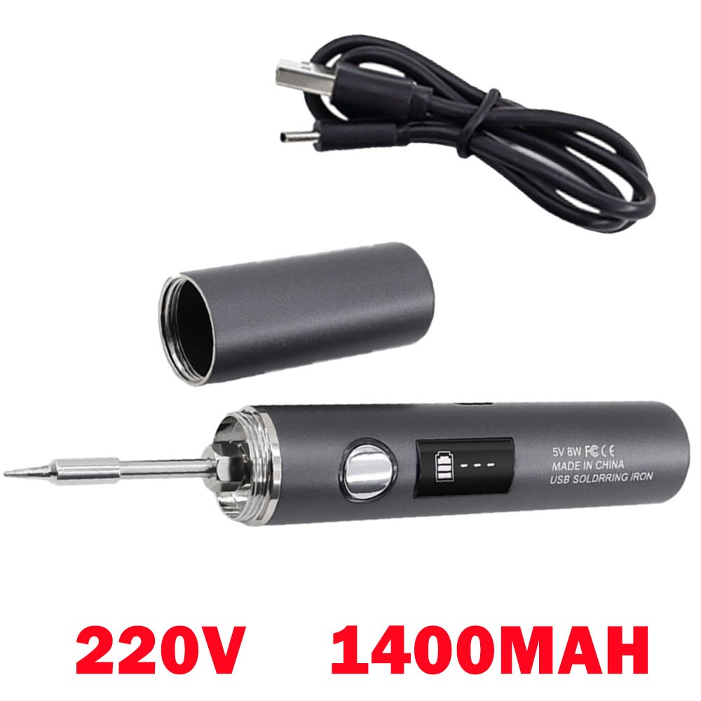 1400mAh Cordless Soldering Iron Set USB Rechargeable 5-Temperature Adjustable gallery