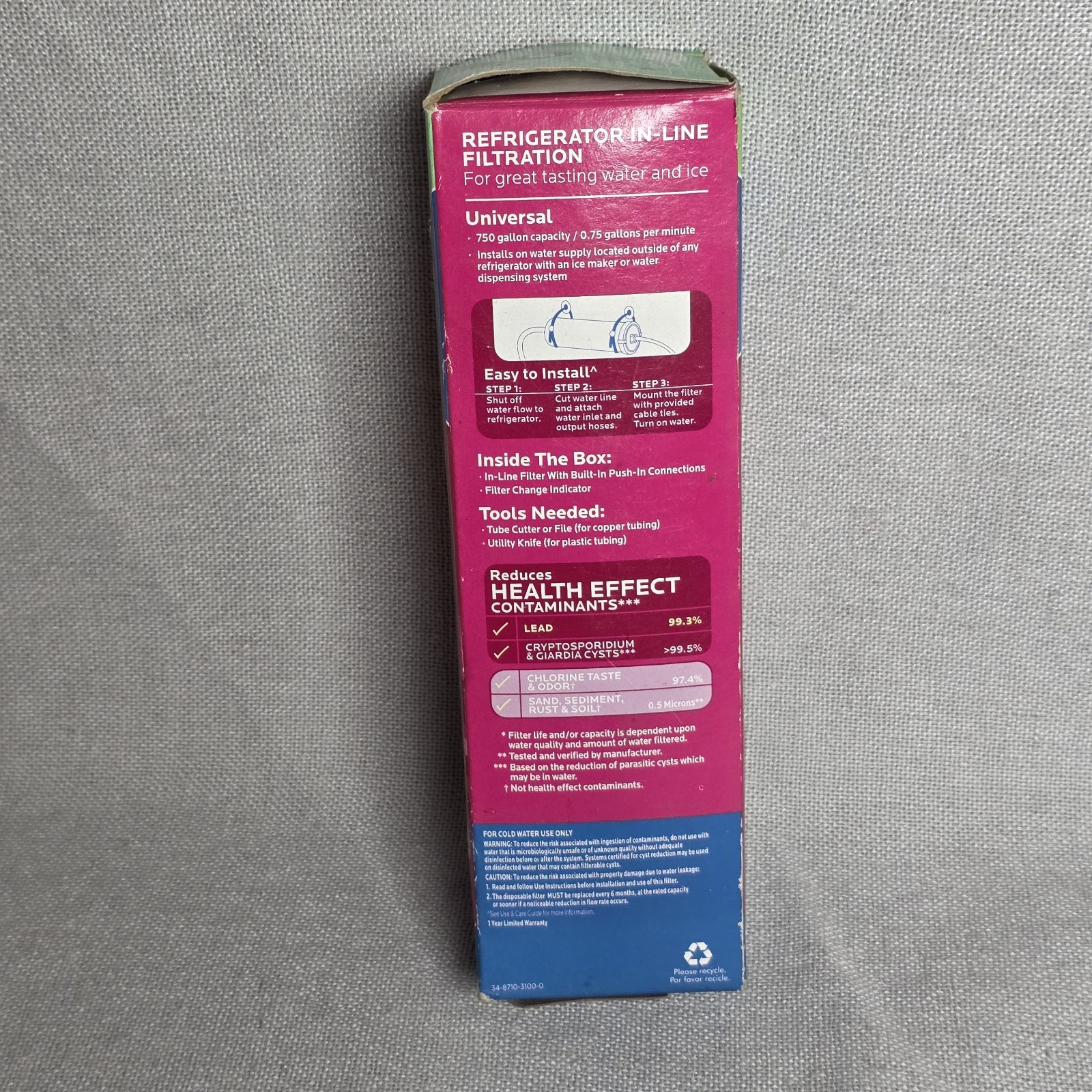 NEW 3M Filtrete Universal In Line Refrigerator Filter 6 Months 4IL-CLC-S01 2012 gallery