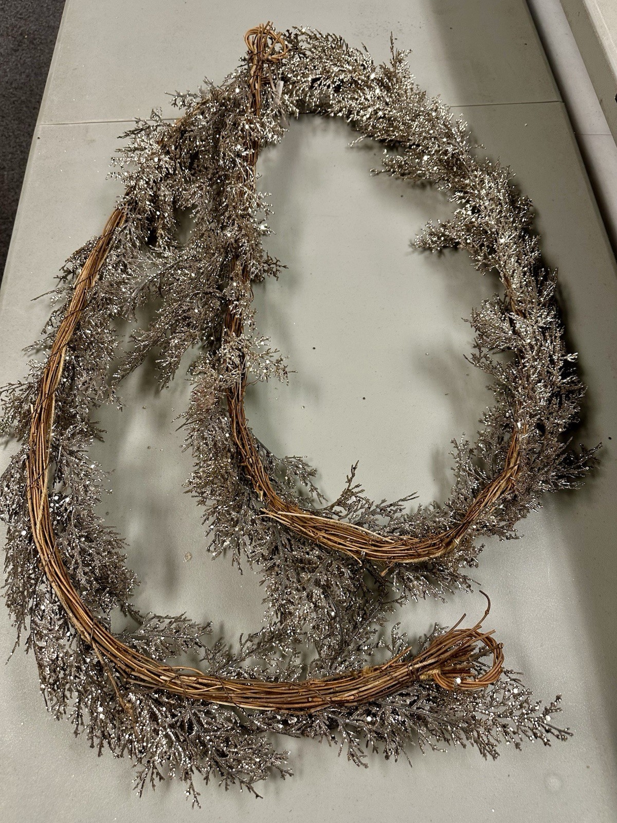Designer Champagne Gold Grapevine Unlit Garland 10FT Heavy Stunning! gallery