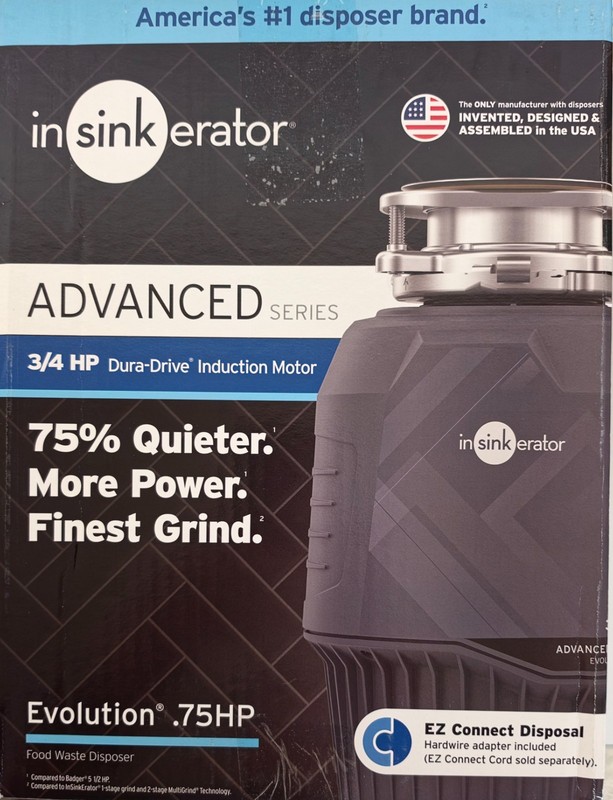 INSINKERATOR 80021-ISE Evolution Series Continuous Feed Garbage Disposal, 3/4 HP gallery