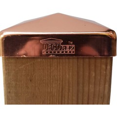 3.5″ x 3.5″ Solid Copper Pyramid Post Cap For True/Actual 3.5″ x 3.5″ Wood Posts