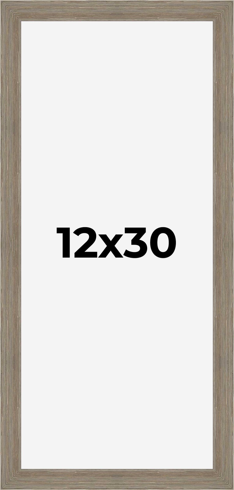 12x30 Frame Gray Barnwood Picture Frame Modern Photo Frame UV Acrylic, Acid Free gallery