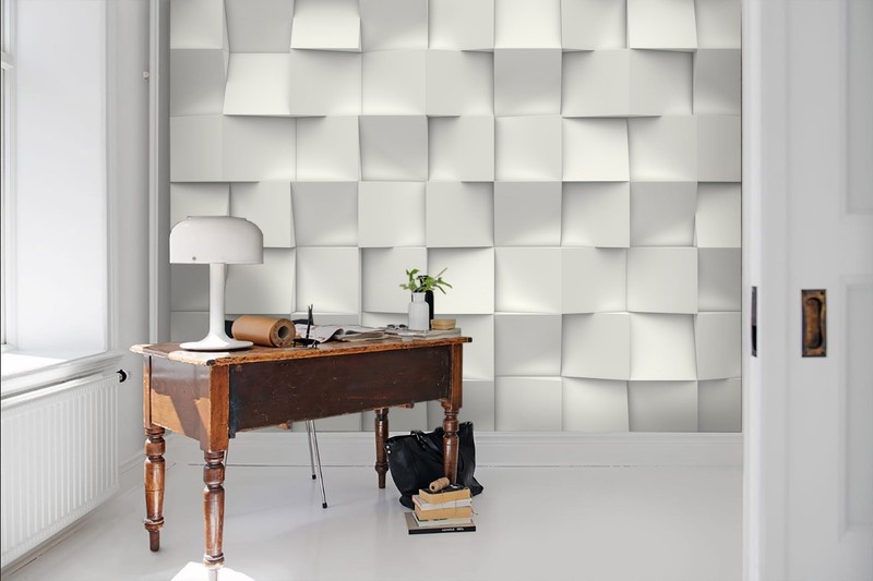 3D White Quadrilateral Marble Pattern Wall Murals Wallpaper Murals Wall Sticker gallery