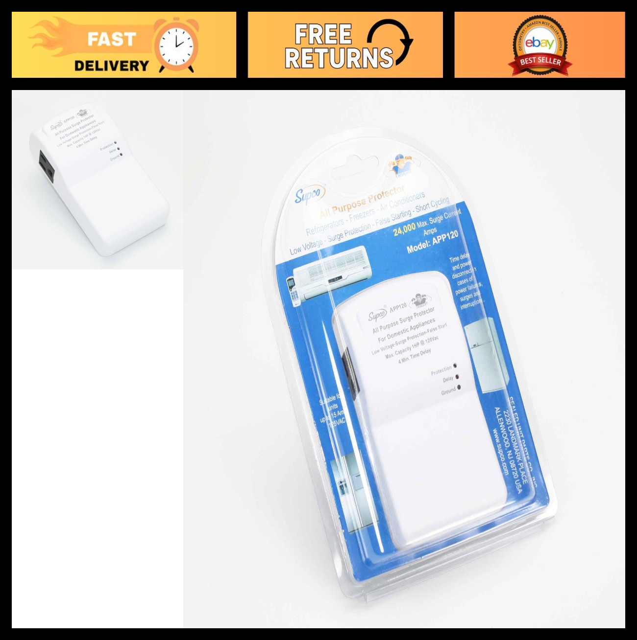 Surge Protector for Refrigerator, Washer, Dryer & Air Conditioner - APP120 Model gallery