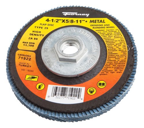 Forney 71921 Flap Disc, Type 29 5/8-Inch-11 Threaded Arbor, 60-Grit, 4-1/2-Inch gallery